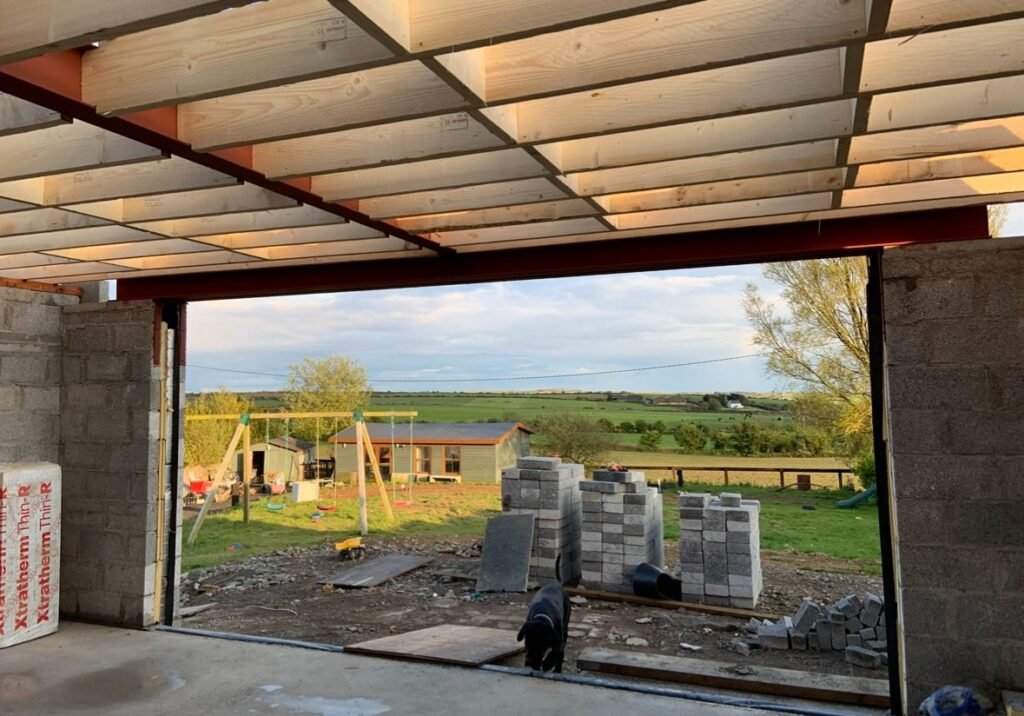 Builders in Cork completing a modern home extension project.